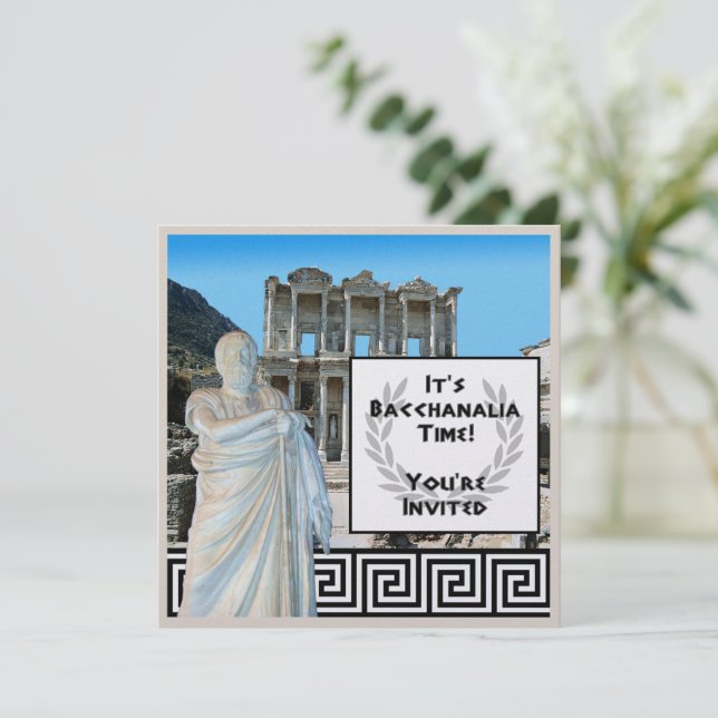 Bacchanalia Time Invitation (Standing Front)
