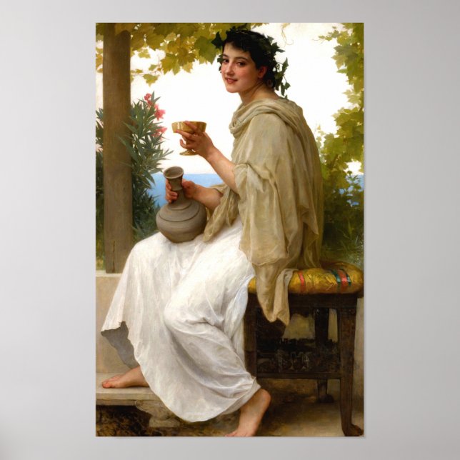 Bacchante by William Bouguereau Poster (Front)