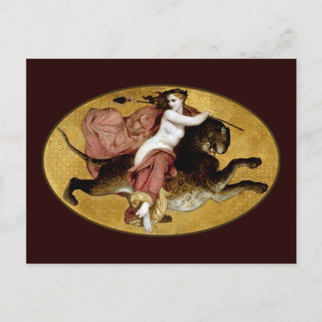 Bacchante On A Panther Postcard (Front)