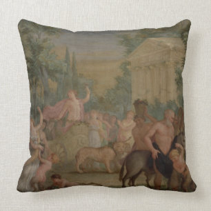 Bacchus and Ariadne (oil on canvas) 2 Cushion