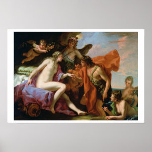 Bacchus and Ariadne (oil on canvas) Poster