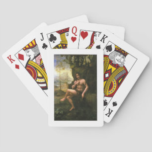 Bacchus, c.1695 (oil on canvas) playing cards