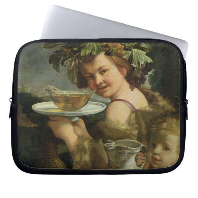 Bacchus (oil on canvas) laptop sleeve (Front)