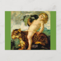 Bacchus riding a leopard