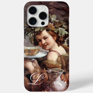 BACCHUS WITH GRAPES AND WINE MONOGRAM iPhone 15 PRO MAX CASE
