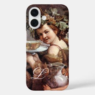 BACCHUS WITH GRAPES AND WINE MONOGRAM iPhone 16 CASE