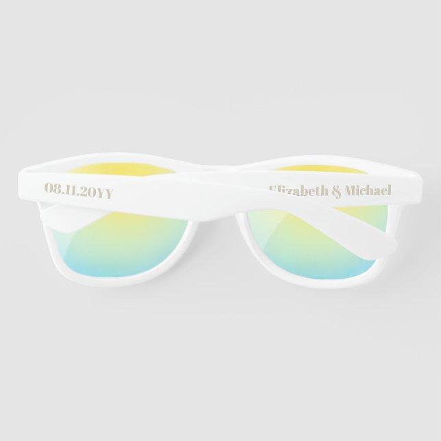 Bacehelorette, Bridal Party Personalised Wedding Sunglasses (Back)