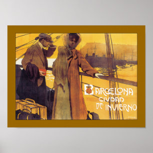 Bacelona Ciudad De Invierno Poster