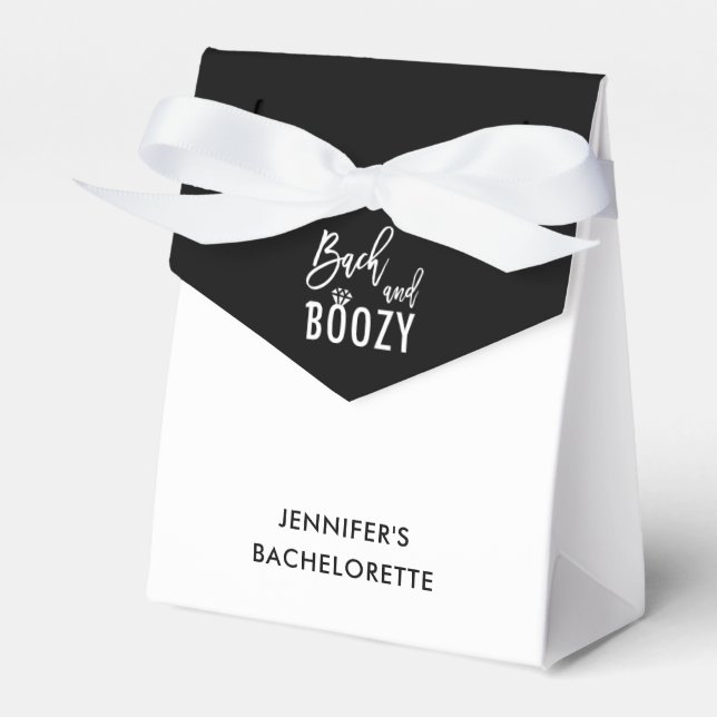 Bach and Boozy Bachelorette Bridal Party Favour Box (Front Side)