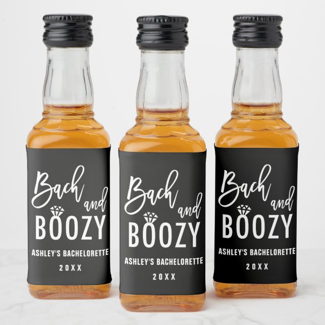 Bach and Boozy Bachelorette Party Favours Liquor Bottle Label (Bottles)