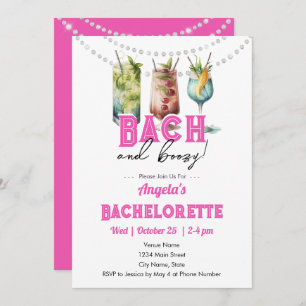 Bach and Boozy Bachelorette Party  Invitation