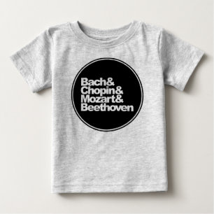 Bach and Chopin and Mozart and Beethoven Baby T-Shirt