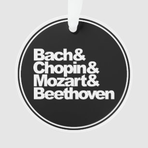 Bach and Chopin and Mozart and Beethoven Ornament