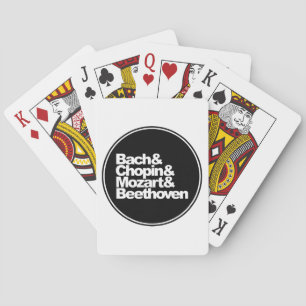 Bach and Chopin and Mozart and Beethoven Playing Cards