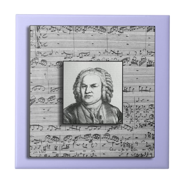 Bach Baroque Music Ceramic Tile (Front)