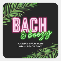 Bach & Boozy Neon Green & Pink Tropical Weekend