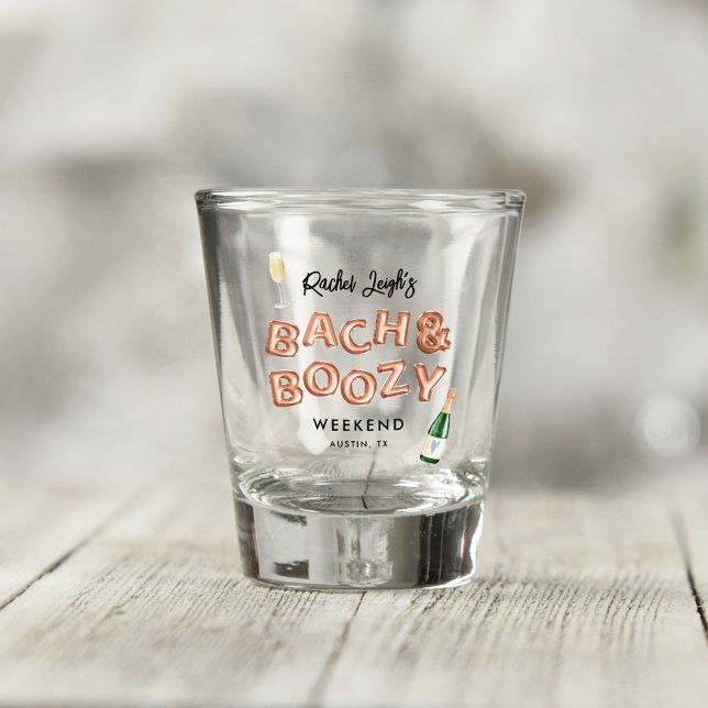 Bach & Boozy Rose Gold Bachelorette Weekend Shot Glass (Creator Uploaded)