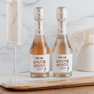 Bach & Boozy Rose Gold Bachelorette Weekend Sparkling Wine Label