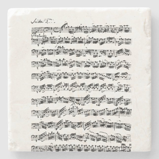 Bach cello suite for dinner stone coaster (Front)