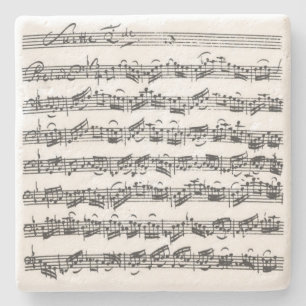 Bach Cello Suite Music Manuscript Stone Coaster