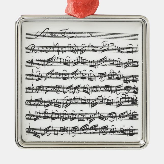 Bach Cello Suite Pendant Ornament (Front)