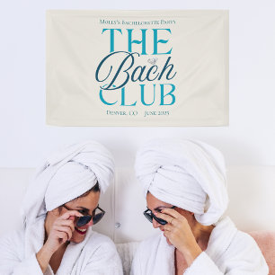 Bach Club Modern Simple Blue Bachelorette Party Banner