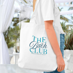 Bach Club Modern Simple Blue Bachelorette Party Tote Bag