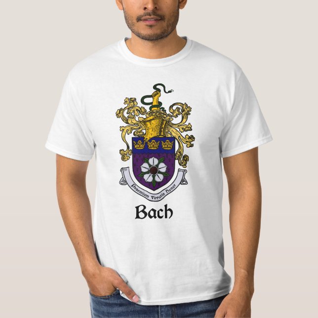Bach Family Crest/Coat of Arms T-Shirt (Front)