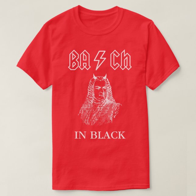 Bach In Black T-Shirt (Design Front)