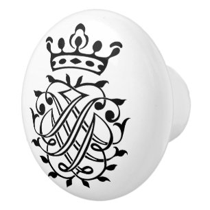 Bach Insignia, Siegel, Seal, Crest, Monogram Ceramic Knob