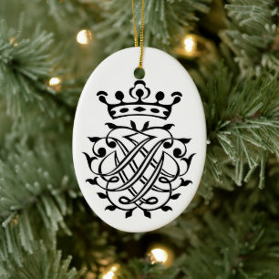 Bach Insignia, Siegel, Seal, Crest, Monogram Ceramic Ornament