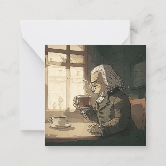 Bach loves coffee card (Front)