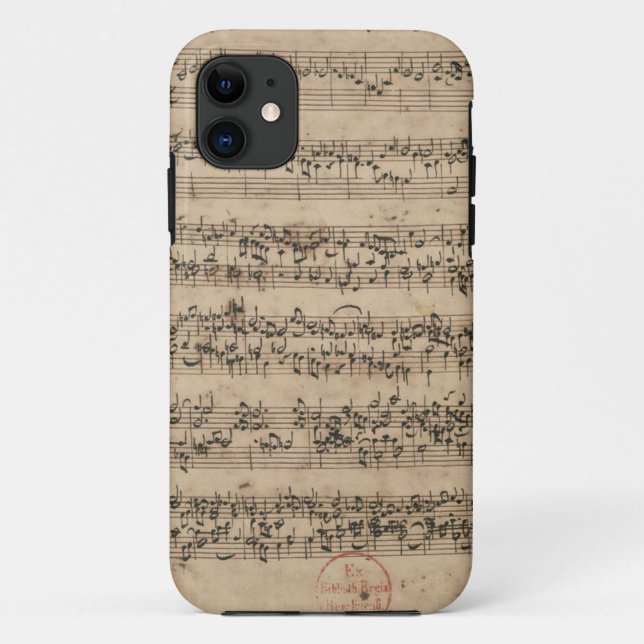 Bach Manuscript Case-Mate iPhone Case (Back)