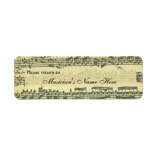 Bach Partita Property Label Return Address Label