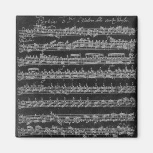 Bach Partita White on Black Magnet