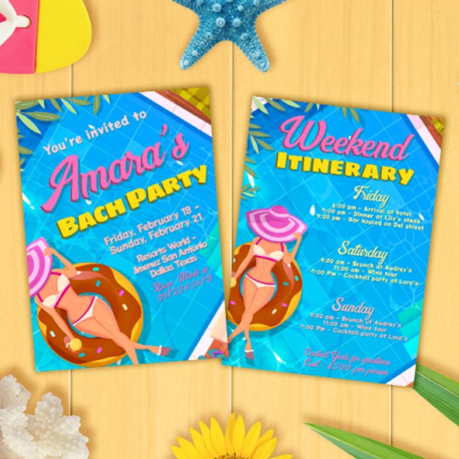 Bach Party Invitation - Weekend Itinerary (Creator Uploaded)