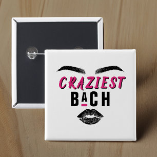 Bach Personality Type Face Bachelorette Party 15 Cm Square Badge
