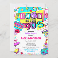 Bach to the 90's Bridal Shower Invitation