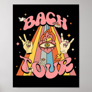 Bach Tour 70s Hippie Bride Bridesmaid Retro Bachel Poster