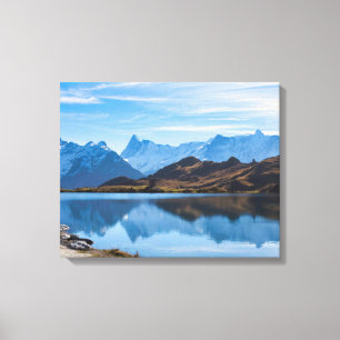 Bachalpsee Lake Mountain Modern  Canvas Print