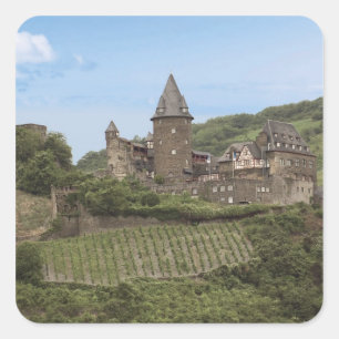Bacharach, Germany, Stahleck Castle, Schloss Square Sticker