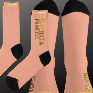 Bachata dance princess peach colour socks