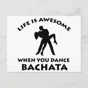 bachata design postcard