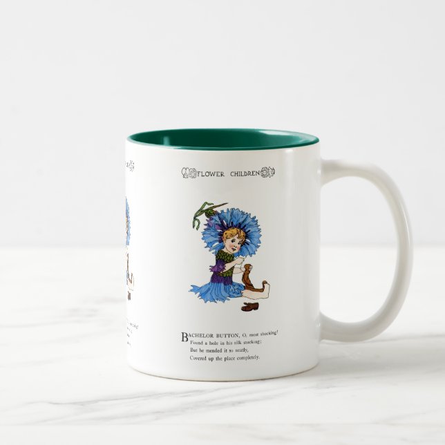 Bachelor Button Two-Tone Coffee Mug (Right)