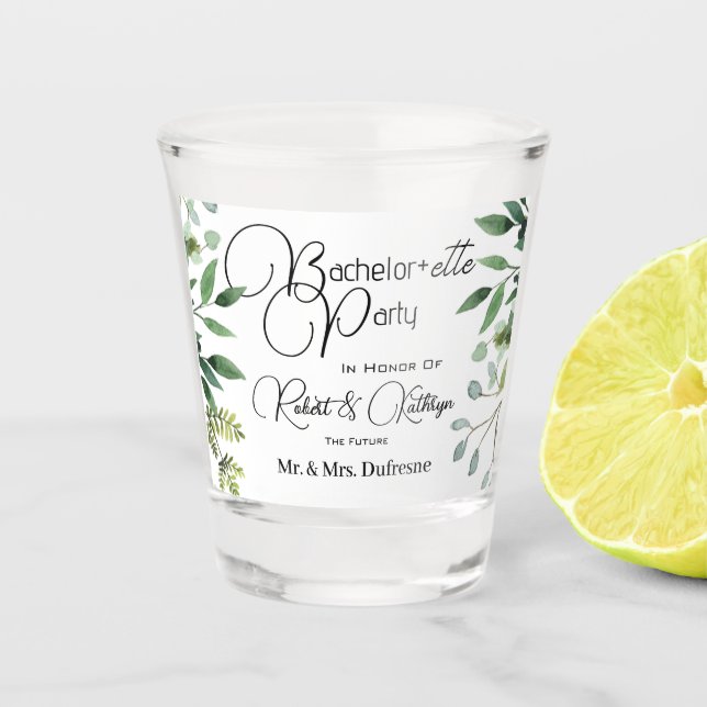 Bachelor+ette Party Foliage Shot Glass (Front)