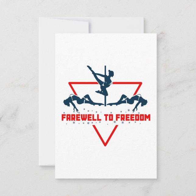 bachelor farewell to freedom thank you card (Front)