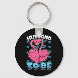 Bachelor husband To Be' Groom Stag Party Flamingo Key Ring