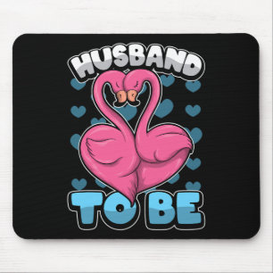 Bachelor husband To Be' Groom Stag Party Flamingo  Mouse Pad