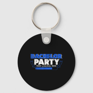 Bachelor Loading Groom Bride Party Funny  Key Ring