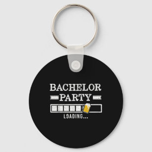 Bachelor Loading Groom Bride Party Funny  Key Ring